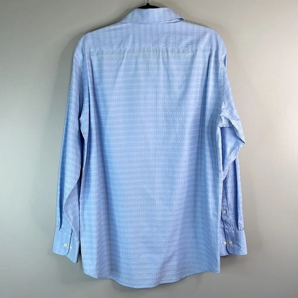 LACOSTE Mens Button Up Dress Shirt Light Blue Long Sleeve Logo Preppy 40 (M) - Picture 8 of 15